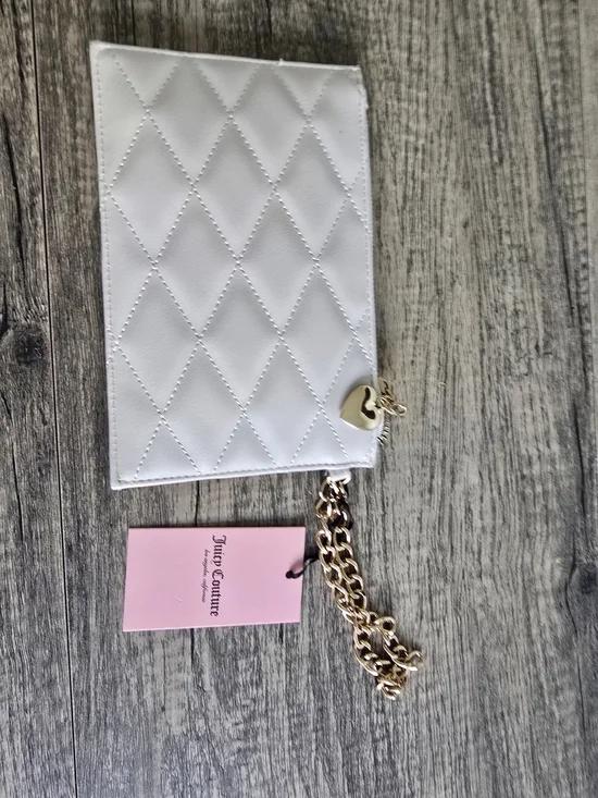 Juicy Couture White Quilted Wristlet with Gold Accents - Picture 2 of 3